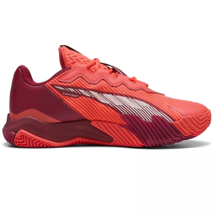 Baskets Puma Nova Elite Rouge Bordeaux Blanc