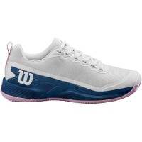 Wilson Rush Pro 4.5 TERRE BATTUE Blanc Bleu Baskets Femme